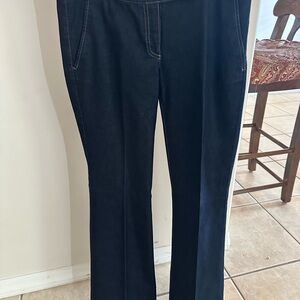 Express Dark Blue Flare & Wide Leg Jeans